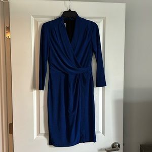 ANNE KLEIN | blue wrap dress